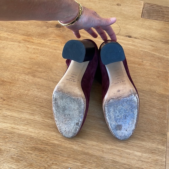 Rag and Bone Agnes Booties Burgundy Suede. - Picture 9 of 9